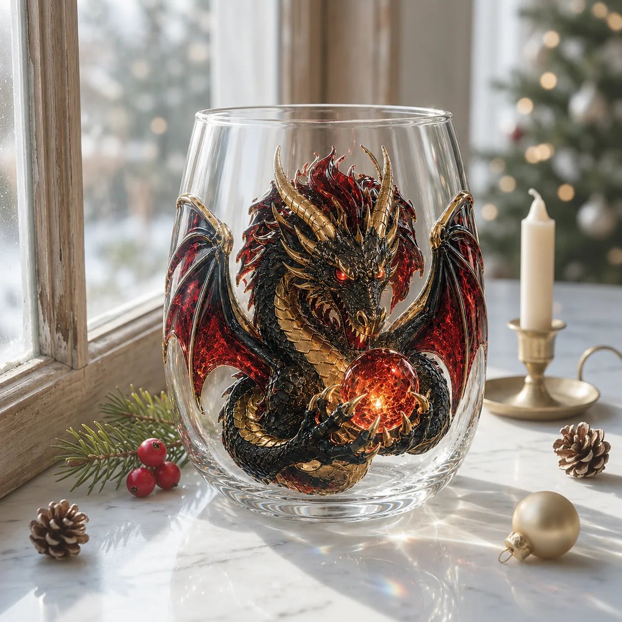 🐉✨ 3D Mythical Dragon Glass | Exclusive fantasy glass with embossed design for whisky, home bar, decoration and legendary gifts 🎁