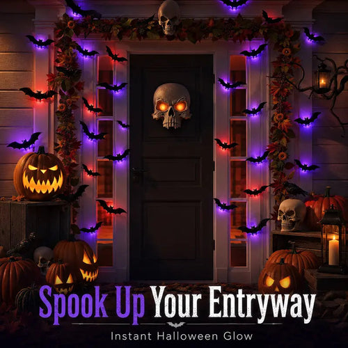 2026 Hot Sale 3D LED Bat Wall Decorations – 12/24PCS Light-Up Halloween Decor for Walls, Windows & Parties