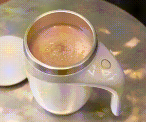 SAY GOODBYE TO CLUMPS & COLD SIPS! The Mug That Mixes Your Drink FOR YOU-Like Magic!