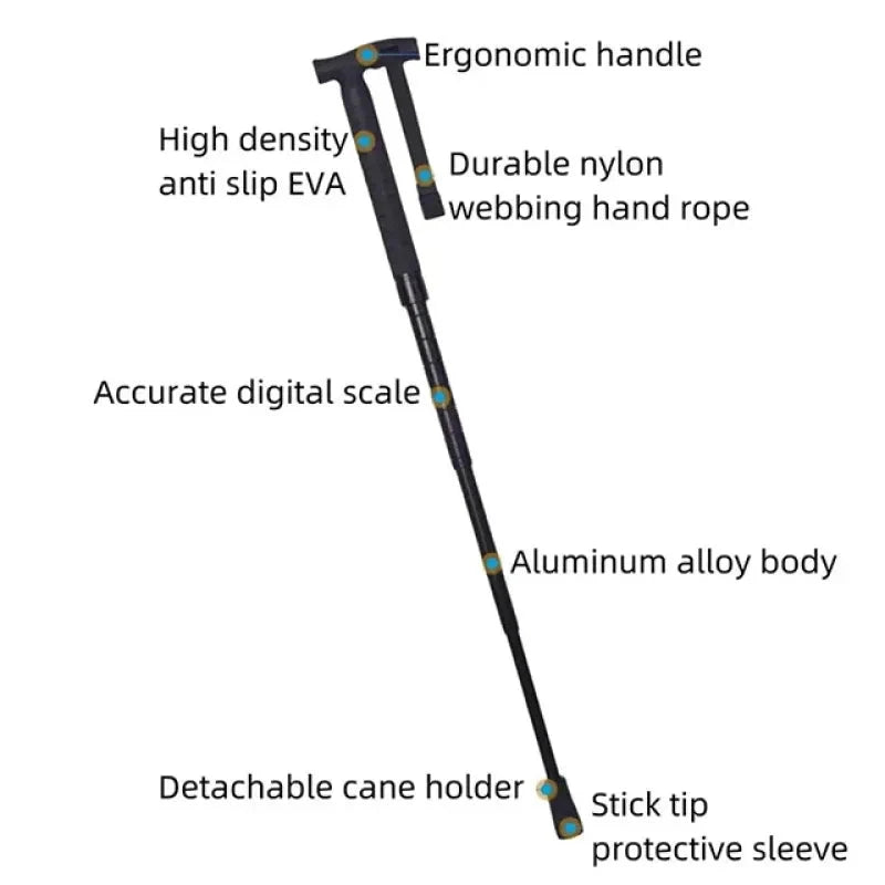 Telescopic Hiking Trekking Pole with Self-Defense Baton