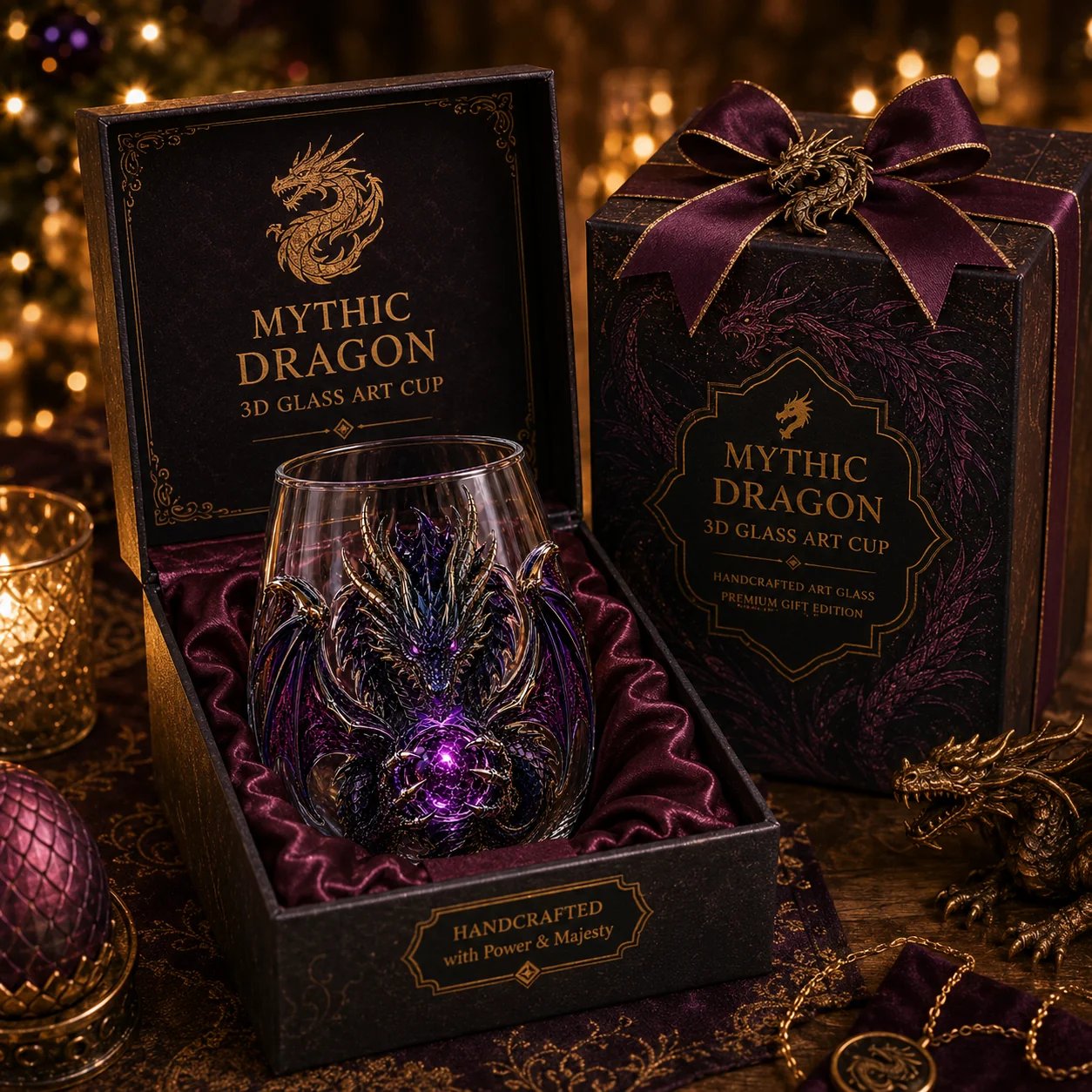 🐉✨ 3D Mythical Dragon Glass | Exclusive fantasy glass with embossed design for whisky, home bar, decoration and legendary gifts 🎁