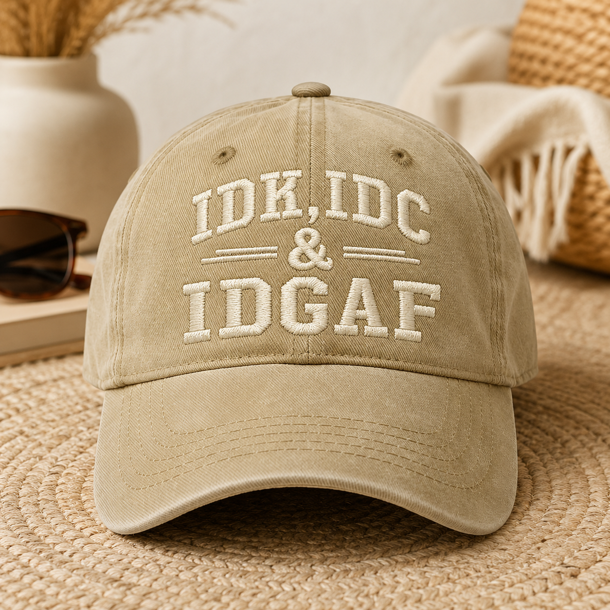⭐⭐Vintage Washed Embroidered Baseball Cap – Adjustable Unisex Casual Hat