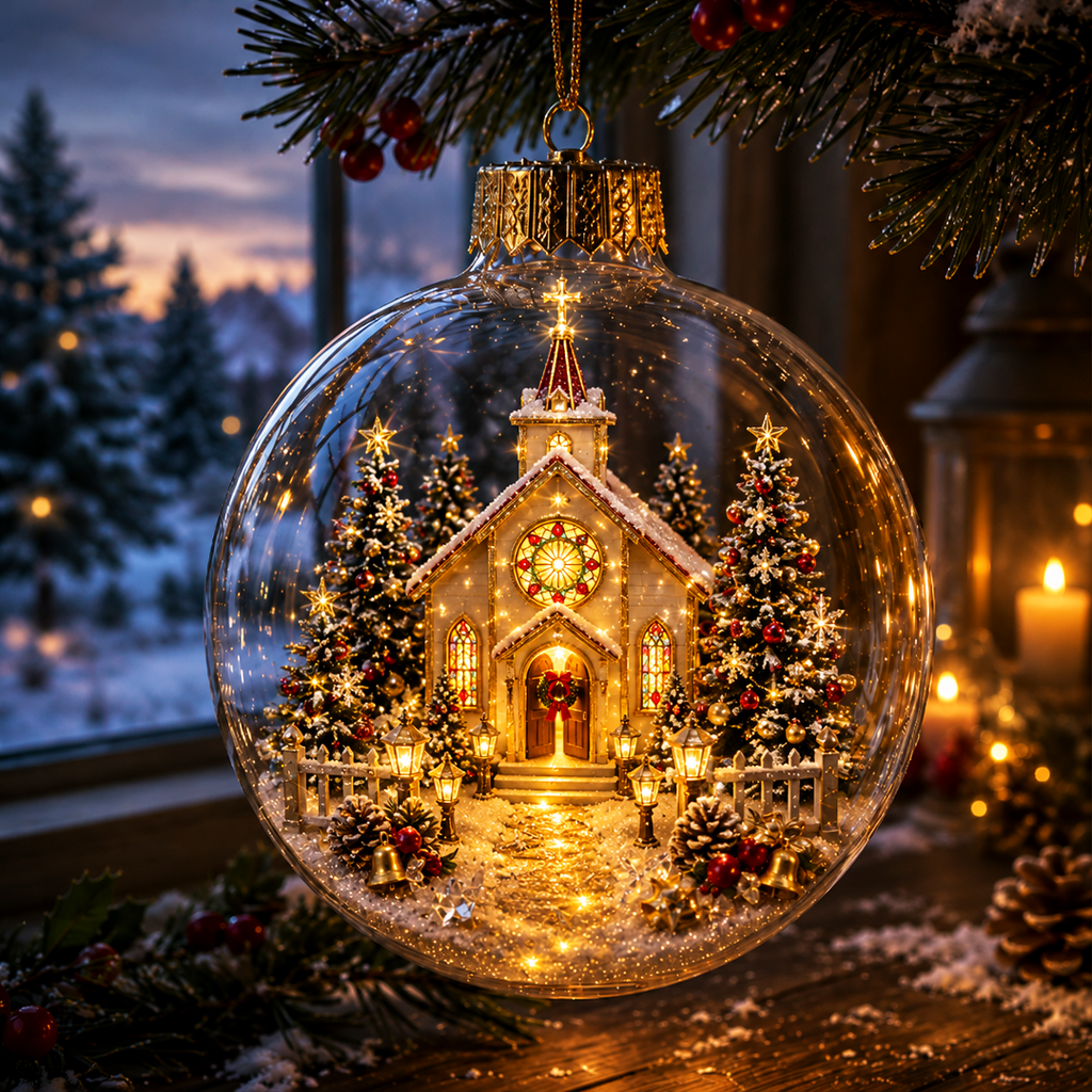 🔥Limited time 50% OFF -✨🎄 Glowing Christmas Story Ornament – Light-Up Mini Holiday Scene