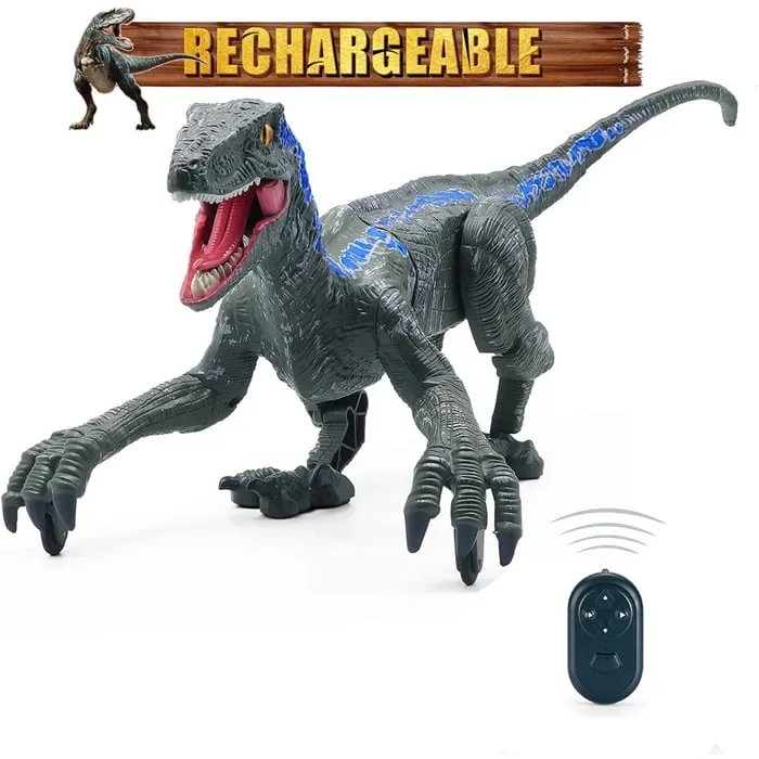 Realistic Remote Control Dinosaur (Buy 1 and get a 12-piece dinosaur kit)
