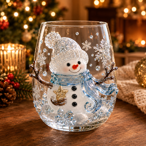 BUY 3 GET 1 FREE🎁 Magical Christmas 3D Glass Cup Collection – Santa, Reindeer, Snowman & Christmas Tree
