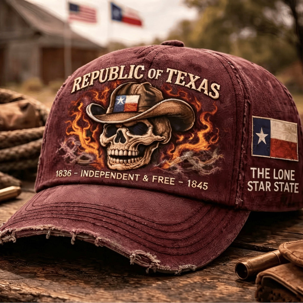 🤠 Texas Republic Vintage Cowboy Cap