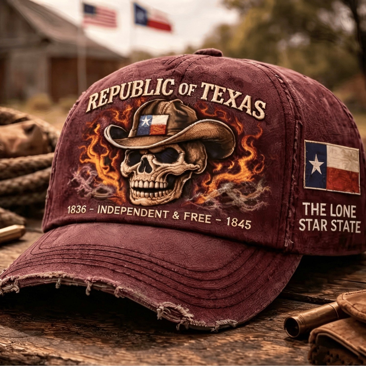 🤠 Texas Republic Vintage Cowboy Cap