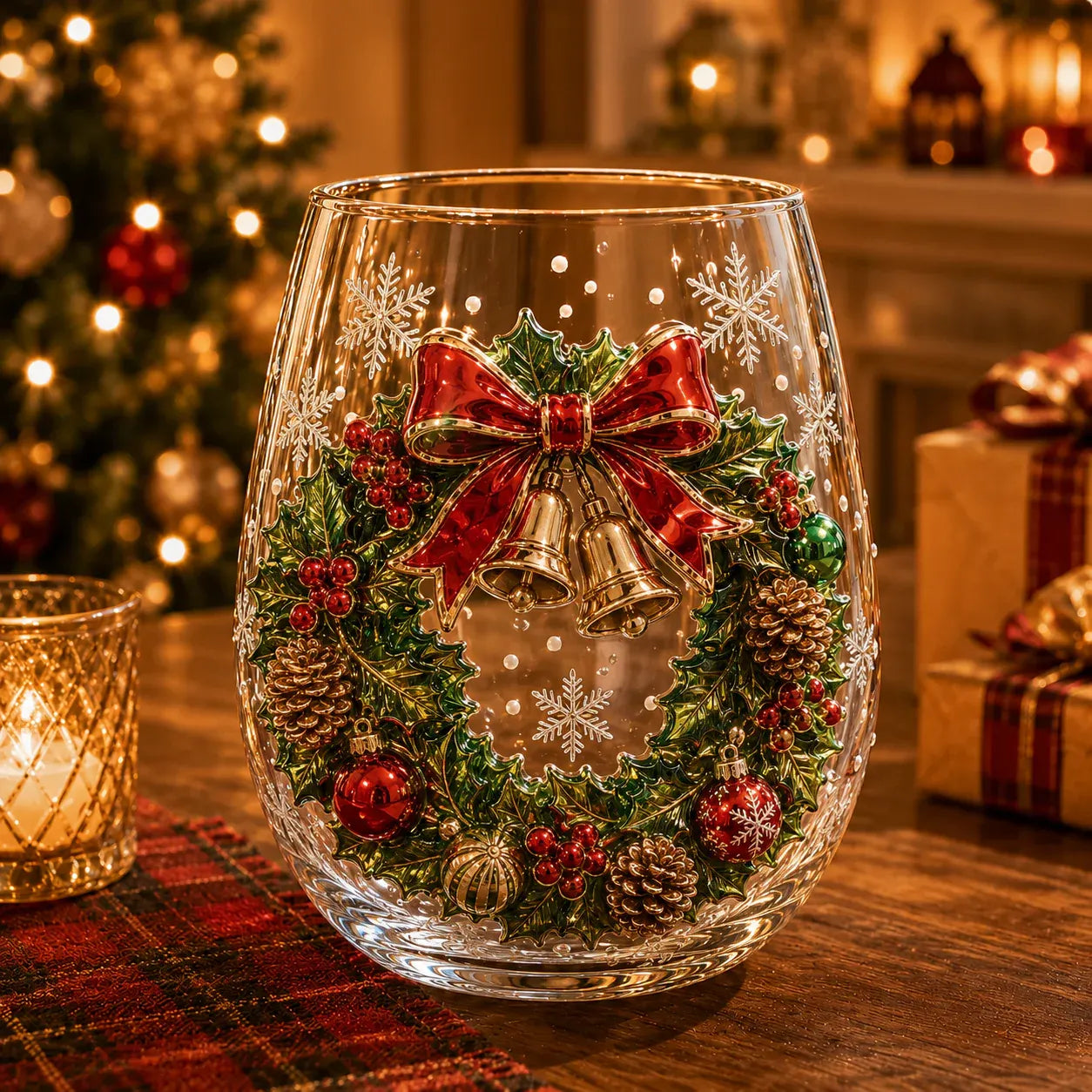 BUY 3 GET 1 FREE🎁 Magical Christmas 3D Glass Cup Collection – Santa, Reindeer, Snowman & Christmas Tree