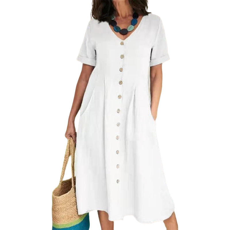 🌿 Élise™ Linen Dress Loved by French Women All Summer