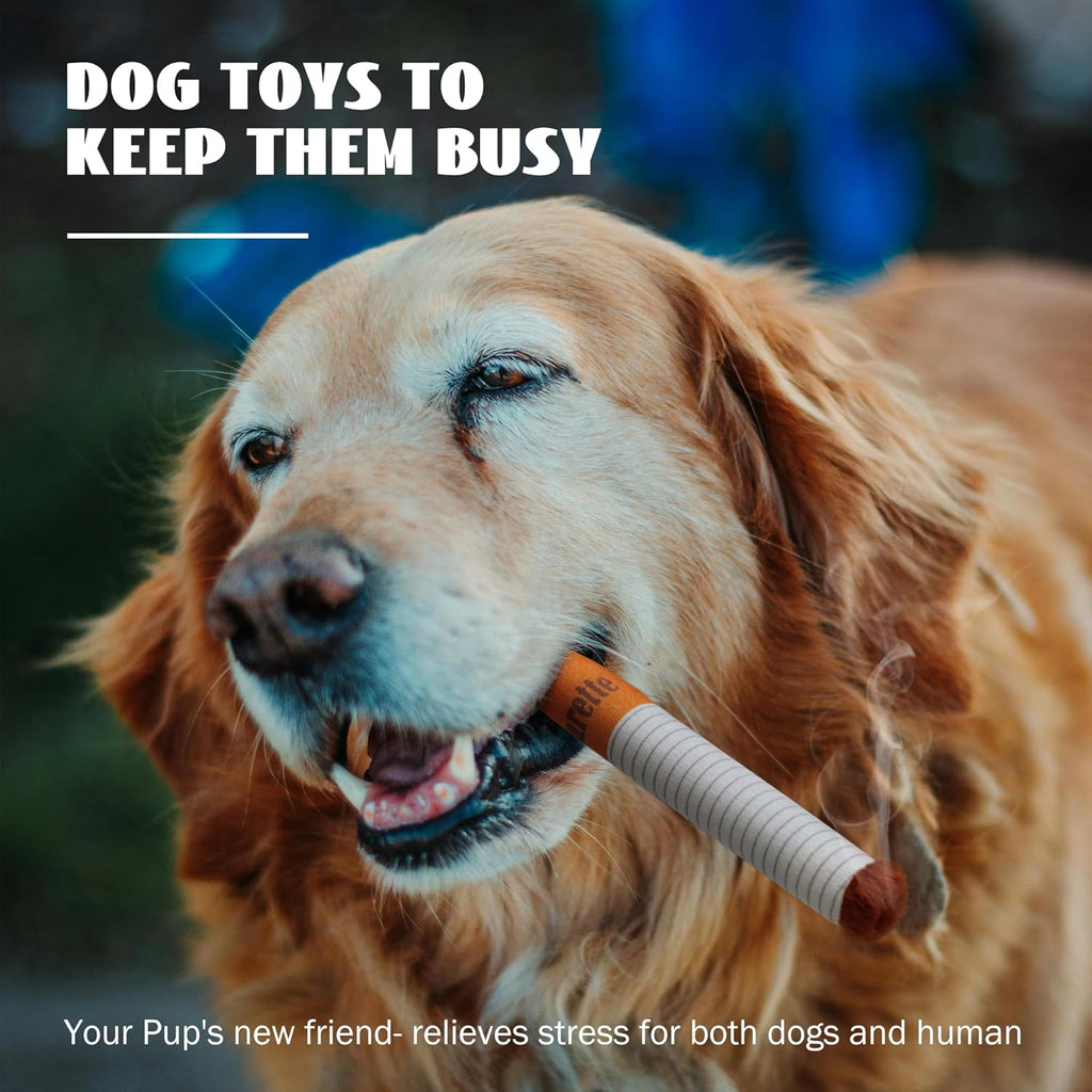 💥💫Funny Interactive Giggle Sound Plush Cigarette Dog Toy