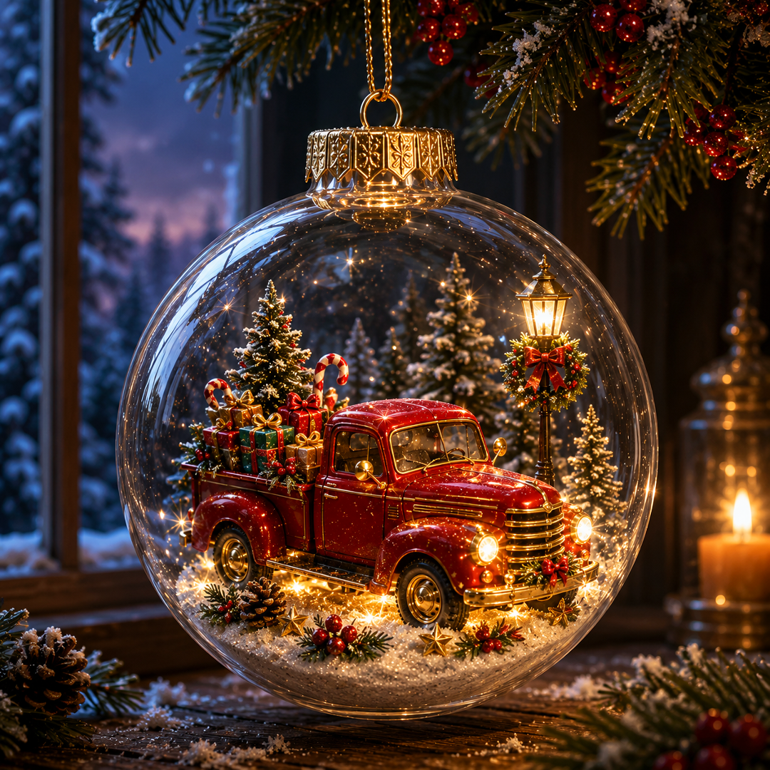🔥Limited time 50% OFF -✨🎄 Glowing Christmas Story Ornament – Light-Up Mini Holiday Scene