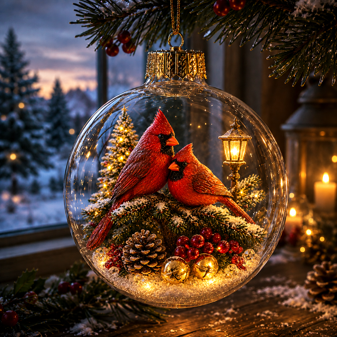 🔥Limited time 50% OFF -✨🎄 Glowing Christmas Story Ornament – Light-Up Mini Holiday Scene