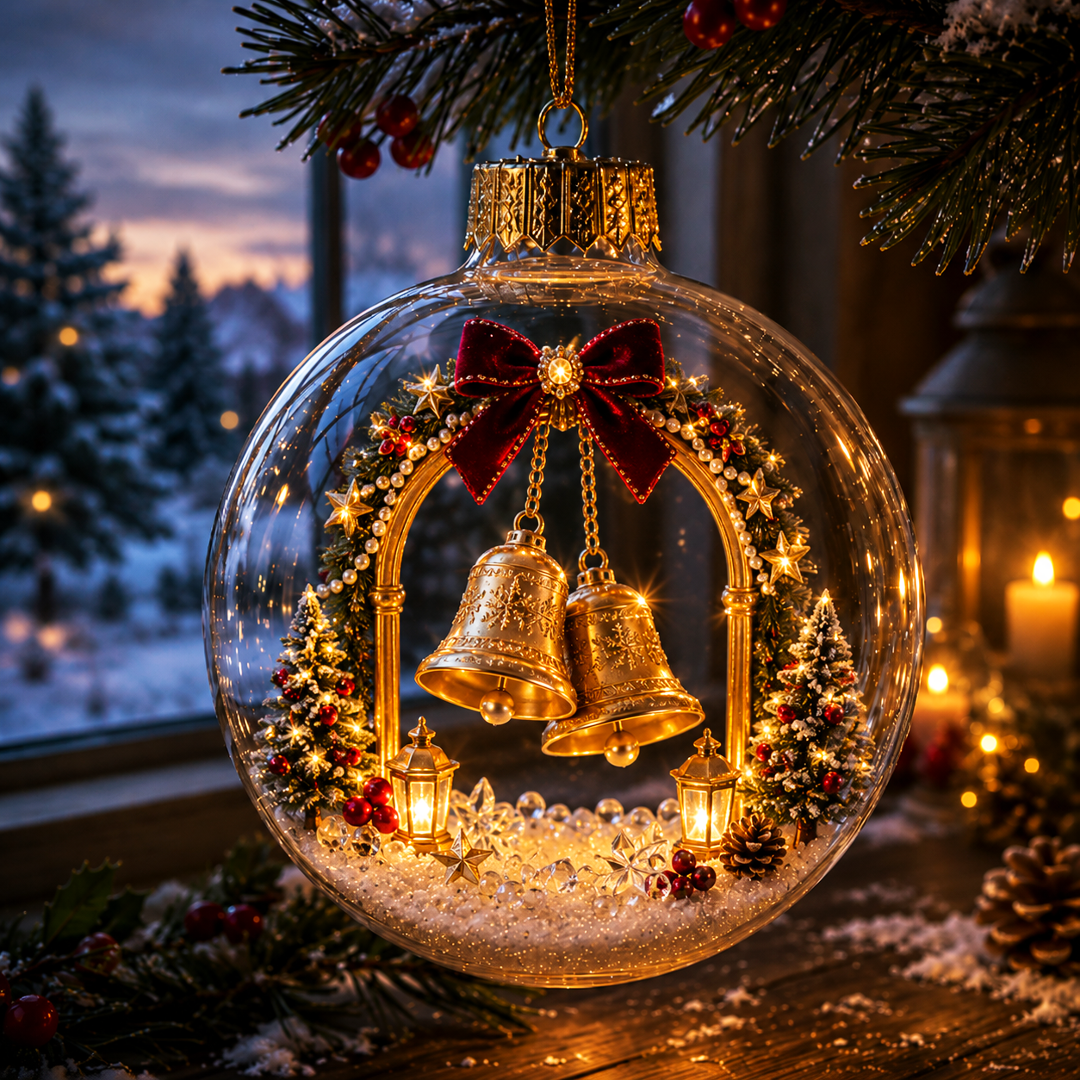 🔥Limited time 50% OFF -✨🎄 Glowing Christmas Story Ornament – Light-Up Mini Holiday Scene