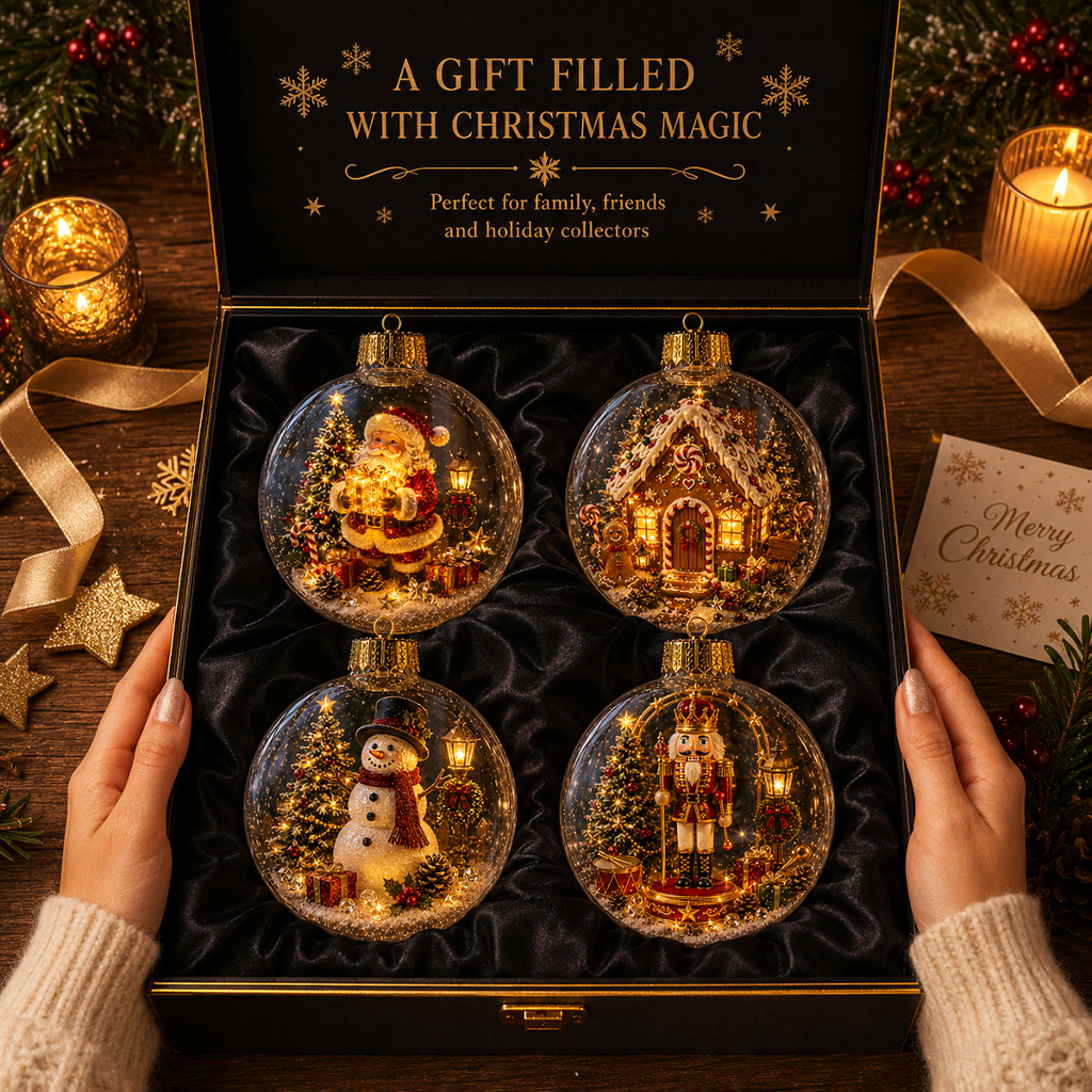 🔥Limited time 50% OFF -✨🎄 Glowing Christmas Story Ornament – Light-Up Mini Holiday Scene