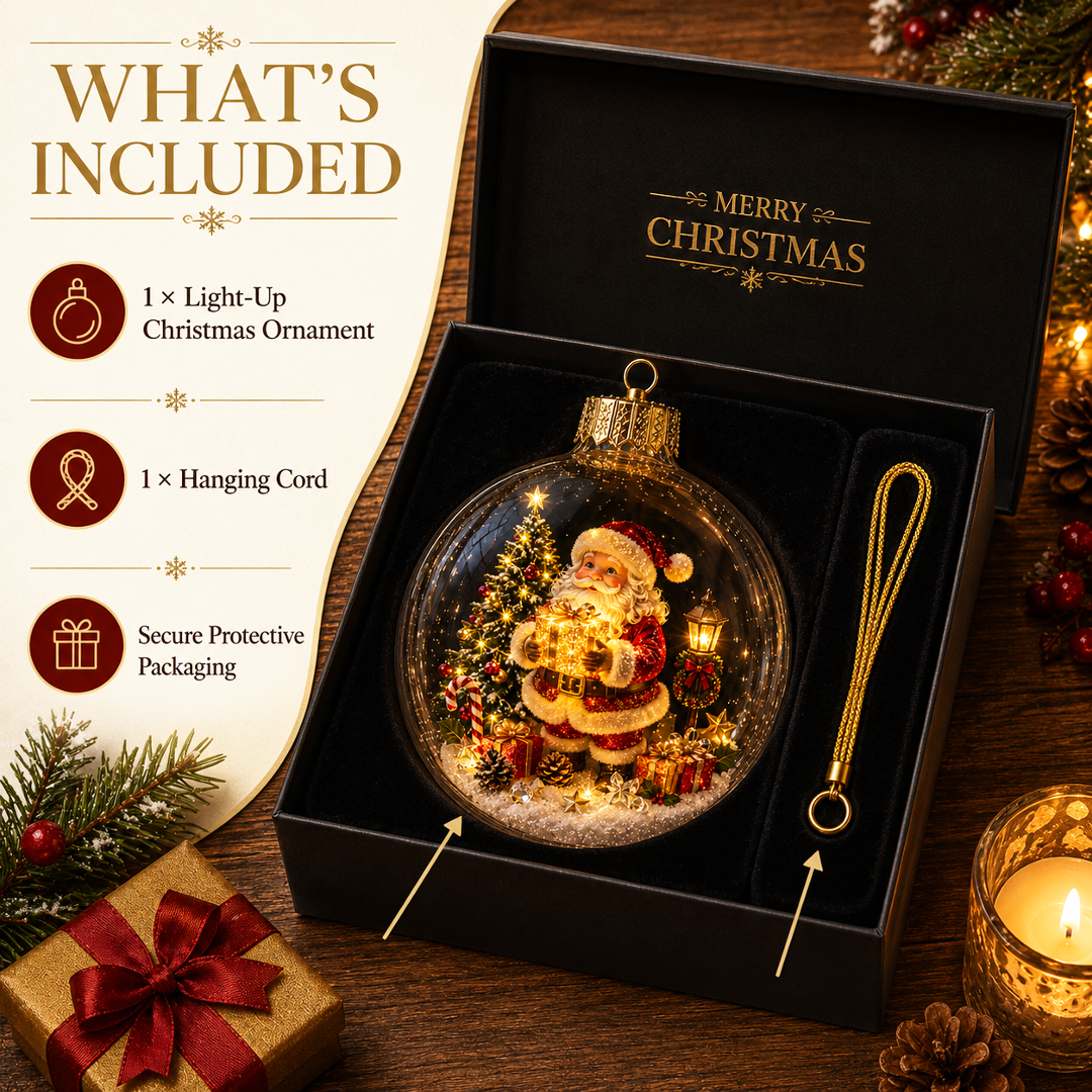 🔥Limited time 50% OFF -✨🎄 Glowing Christmas Story Ornament – Light-Up Mini Holiday Scene