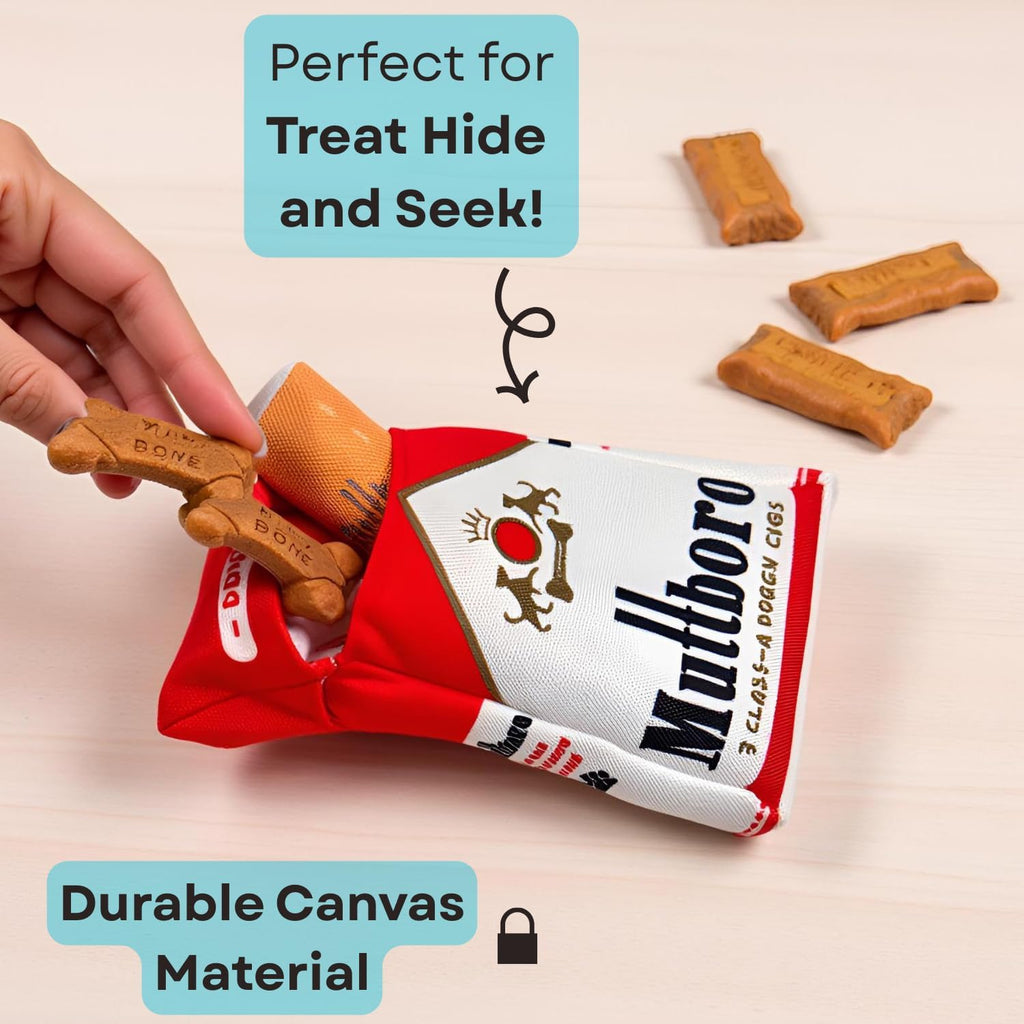 💥💫Funny Interactive Giggle Sound Plush Cigarette Dog Toy
