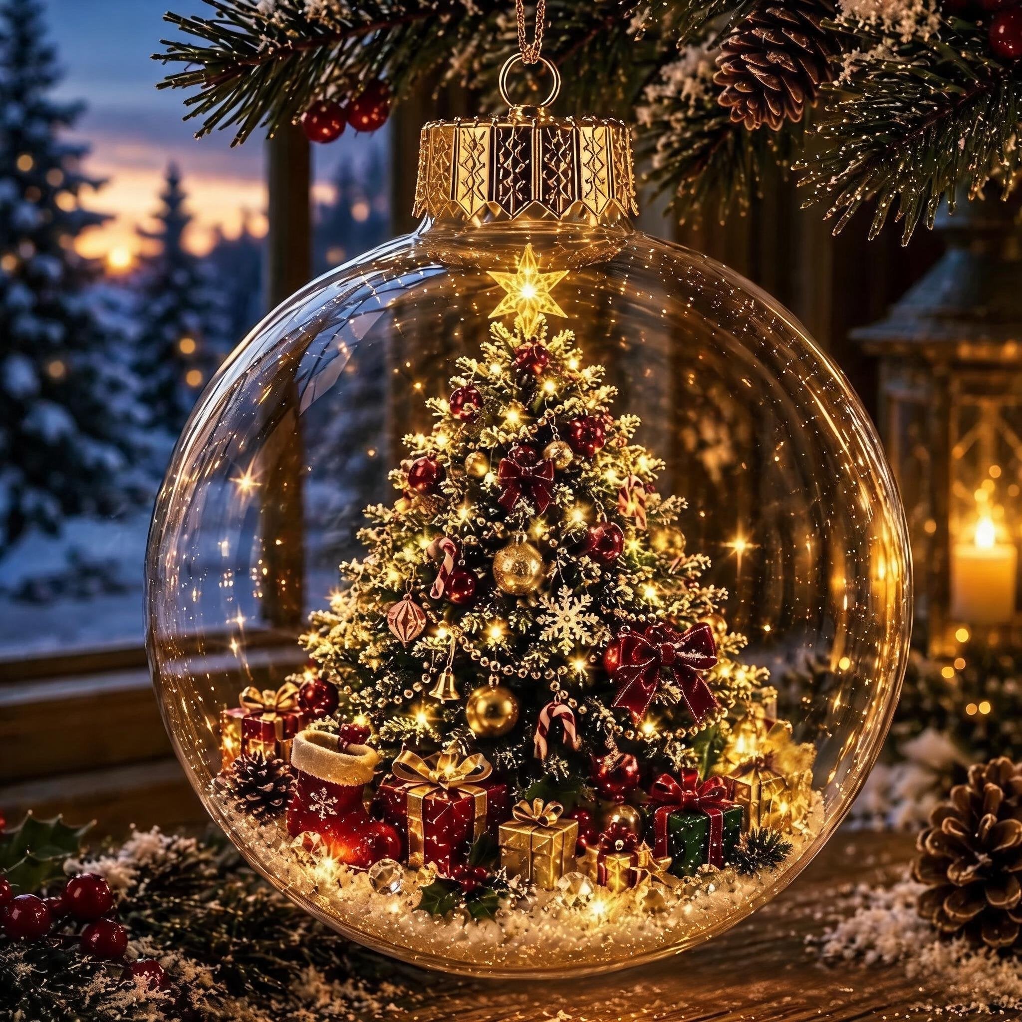 🔥Limited time 50% OFF -✨🎄 Glowing Christmas Story Ornament – Light-Up Mini Holiday Scene