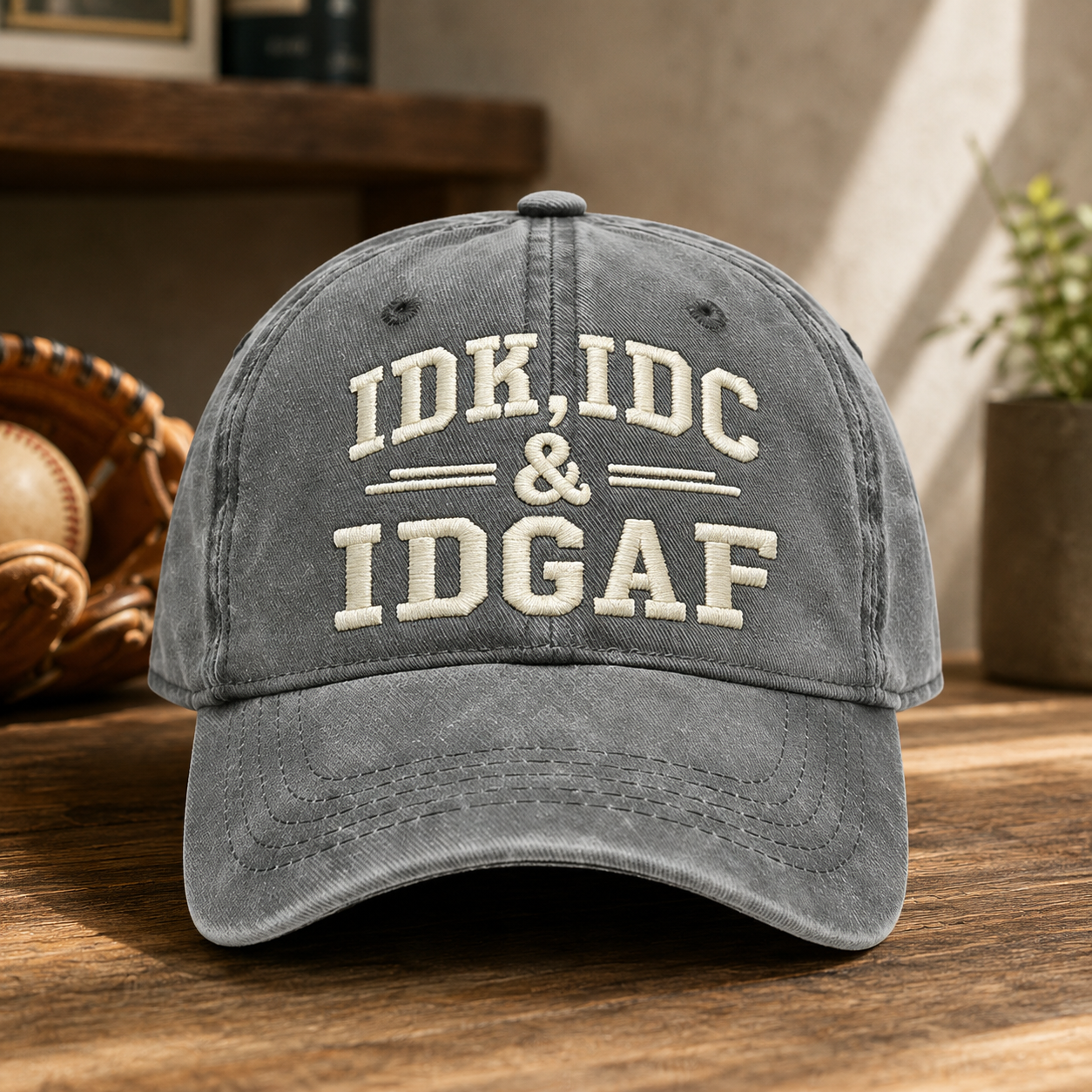 ⭐⭐Vintage Washed Embroidered Baseball Cap – Adjustable Unisex Casual Hat