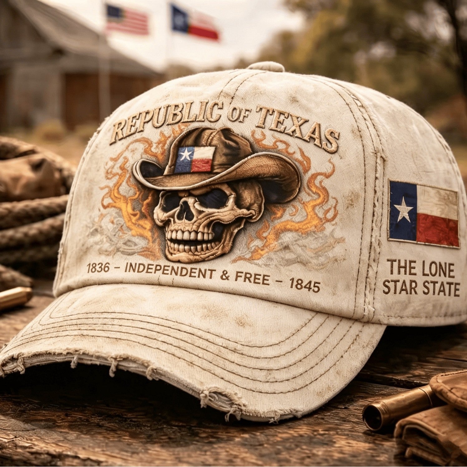 🤠 Texas Republic Vintage Cowboy Cap