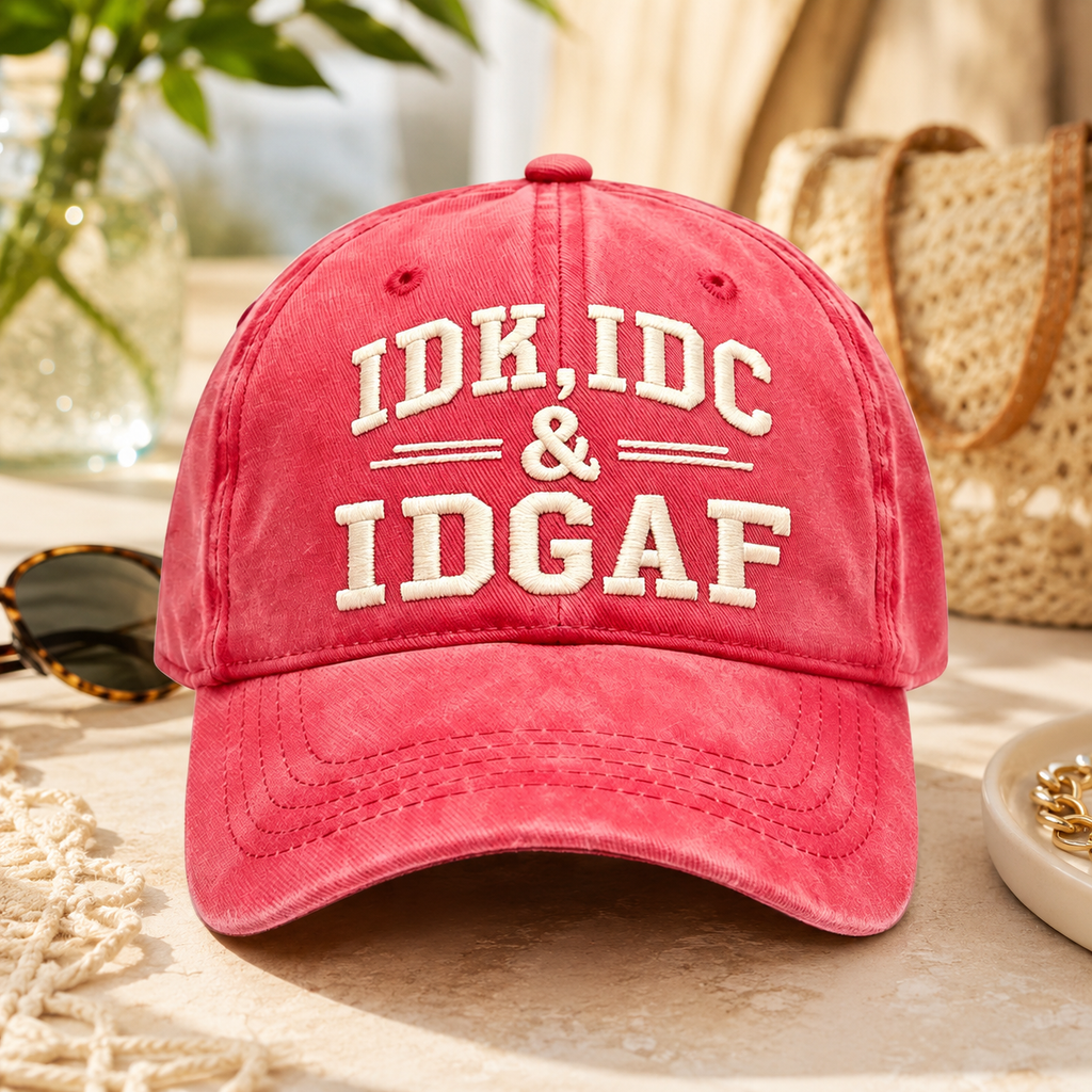 ⭐⭐Vintage Washed Embroidered Baseball Cap – Adjustable Unisex Casual Hat