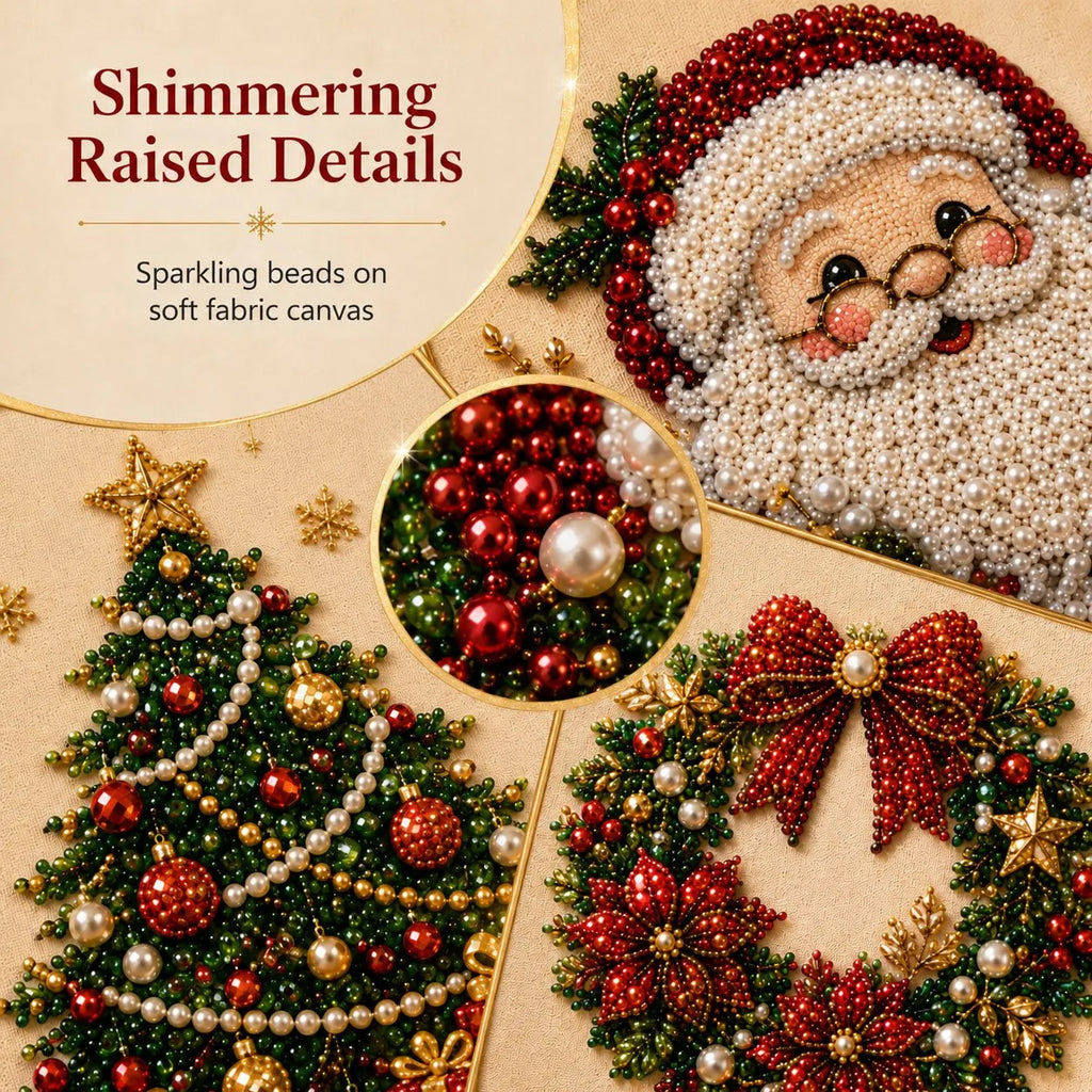 Relaxing & Beginner-Friendly - DIY Christmas Pearl Diamond Painting Art Kit