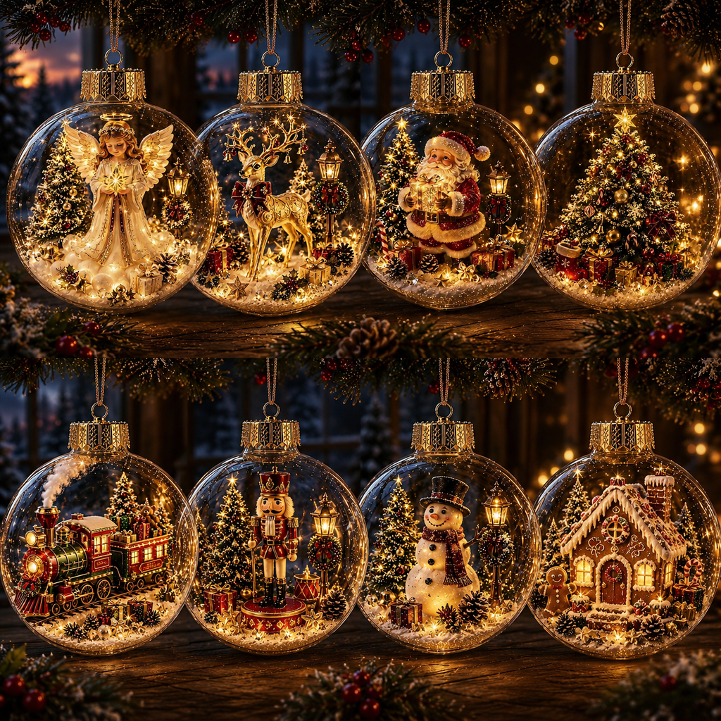 🔥Limited time 50% OFF -✨🎄 Glowing Christmas Story Ornament – Light-Up Mini Holiday Scene