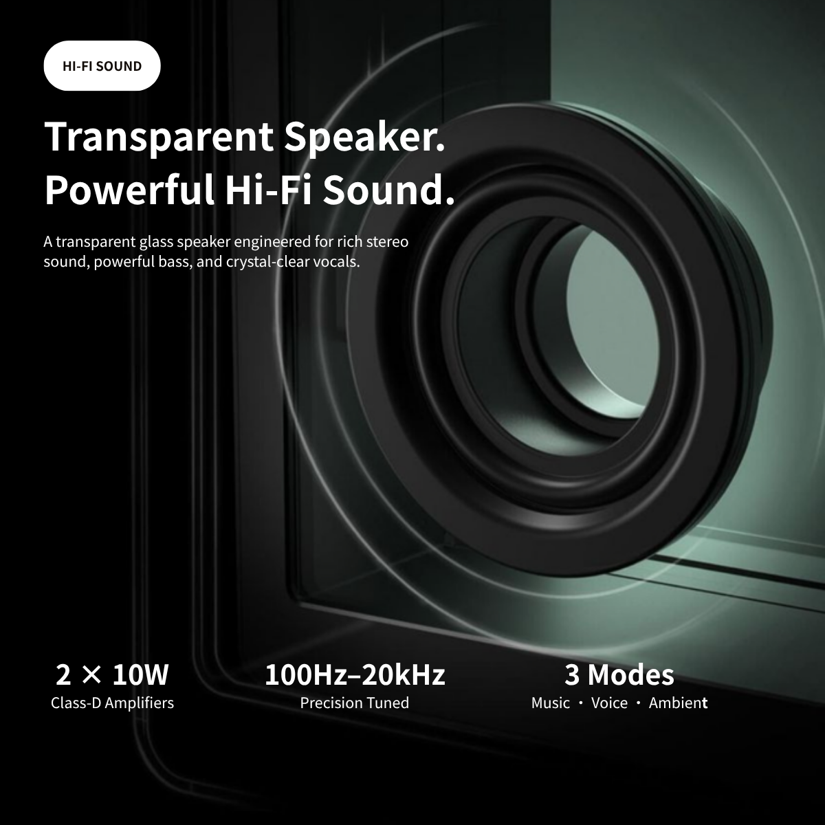 🎵 Lyric Transparent Speaker — Floating Lyrics & AI Visuals