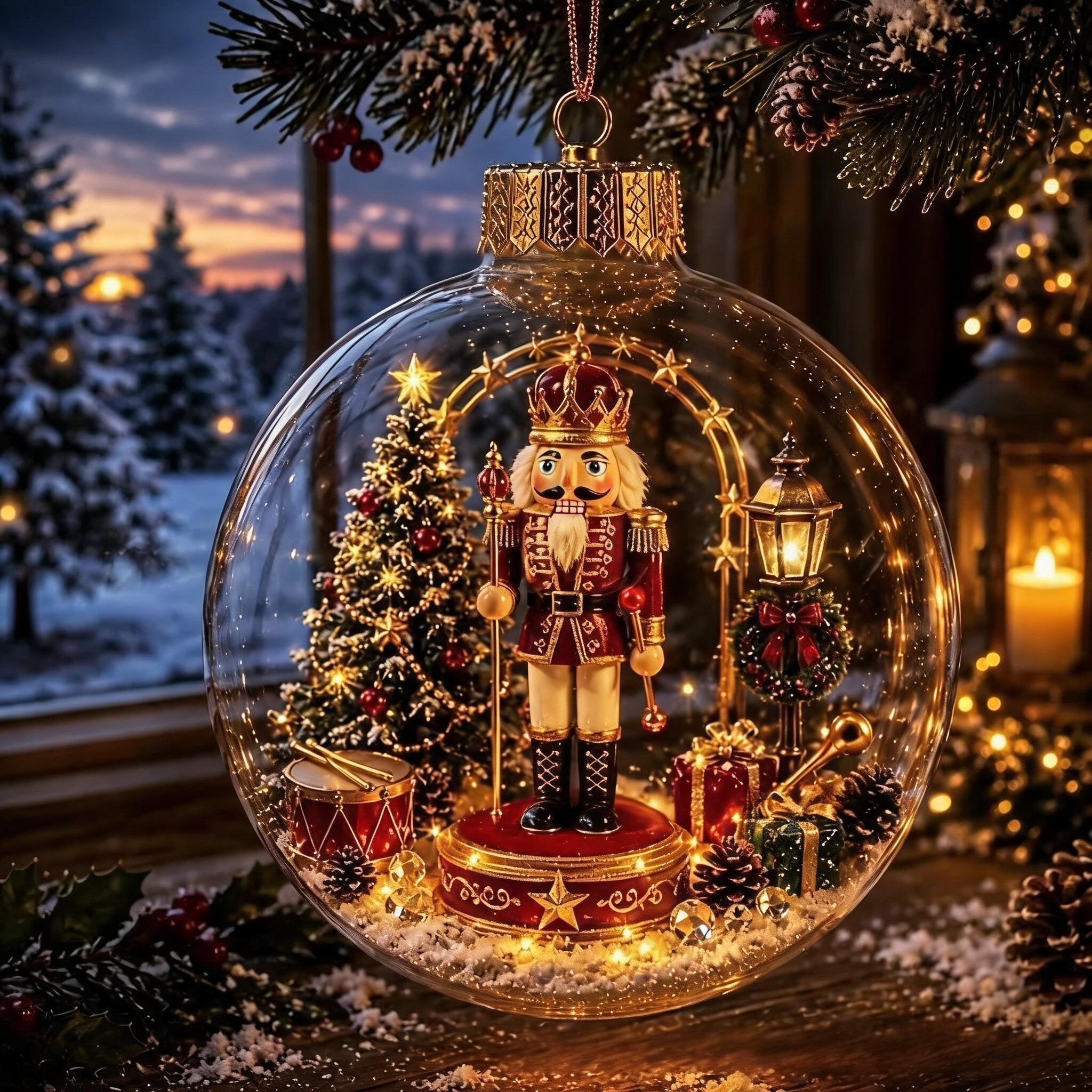 🔥Limited time 50% OFF -✨🎄 Glowing Christmas Story Ornament – Light-Up Mini Holiday Scene