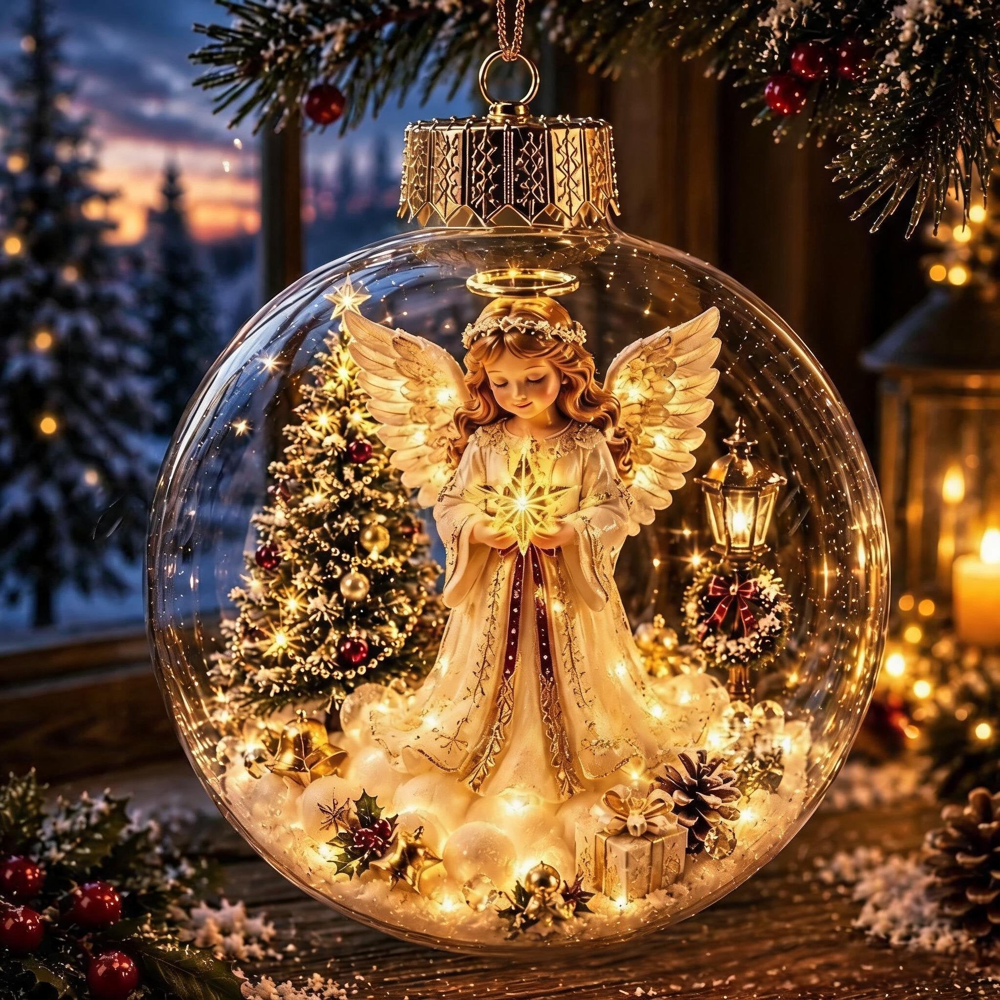🔥Limited time 50% OFF -✨🎄 Glowing Christmas Story Ornament – Light-Up Mini Holiday Scene