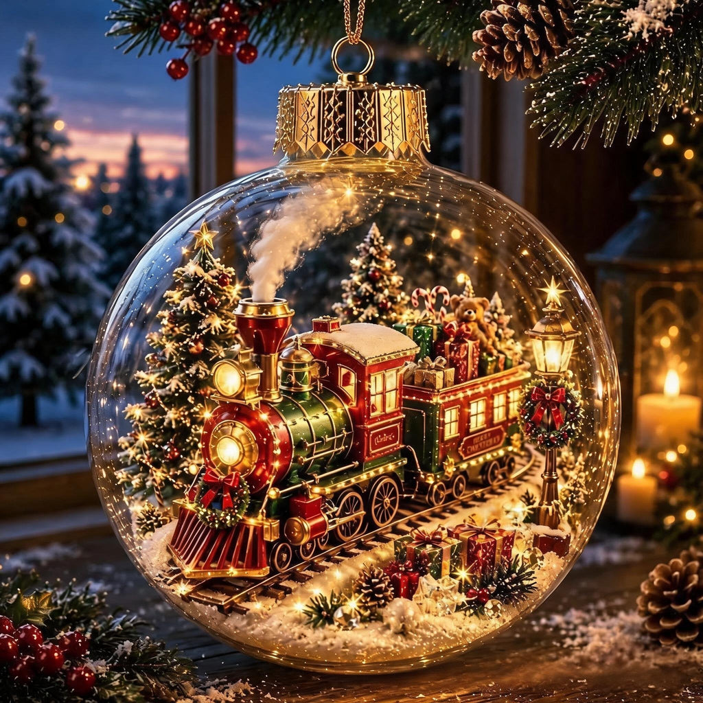 🔥Limited time 50% OFF -✨🎄 Glowing Christmas Story Ornament – Light-Up Mini Holiday Scene