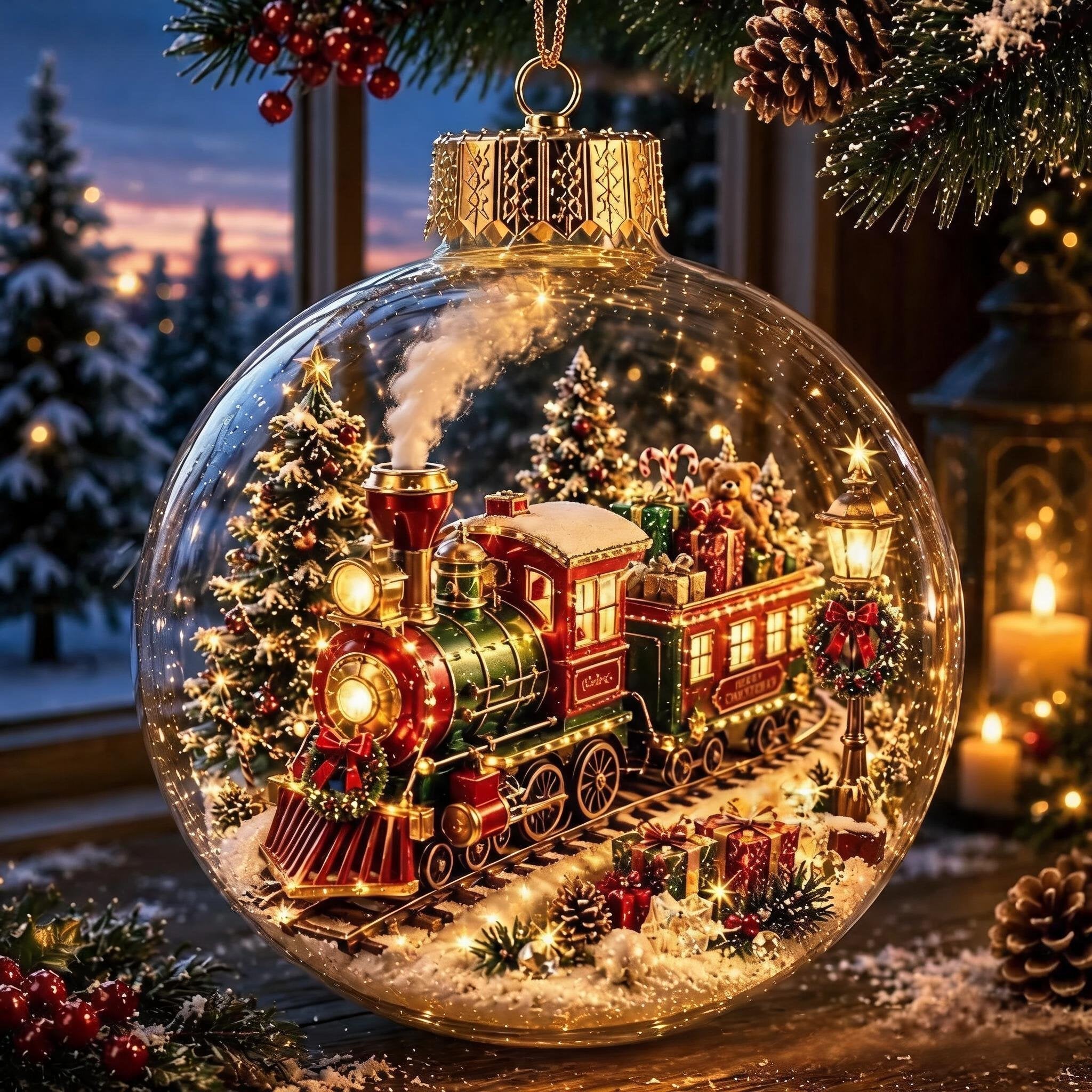 🔥Limited time 50% OFF -✨🎄 Glowing Christmas Story Ornament – Light-Up Mini Holiday Scene