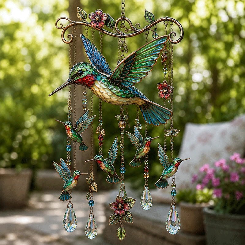 🐦Last Day 49% OFF 🐦 Elegant Hummingbird Wind Chime – Add Soothing Melodies & Beauty to Your Garden
