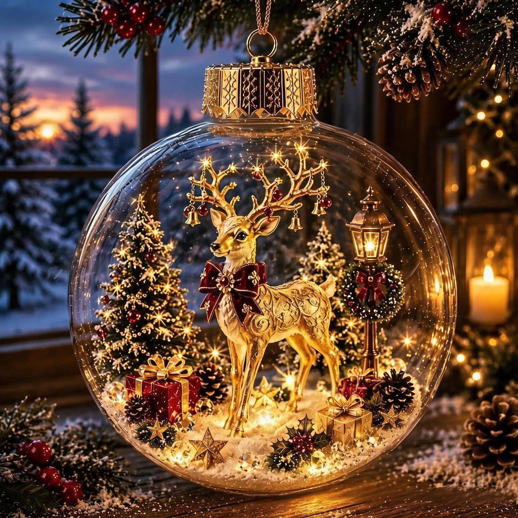 🔥Limited time 50% OFF -✨🎄 Glowing Christmas Story Ornament – Light-Up Mini Holiday Scene